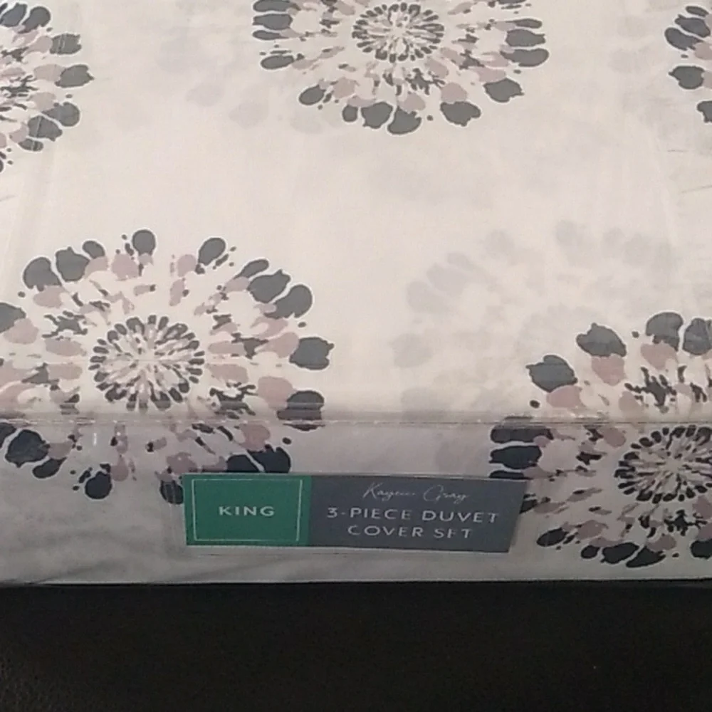 Kaycie Gray Fashion Premium Ultra Soft 3PC Duvet Cover Set